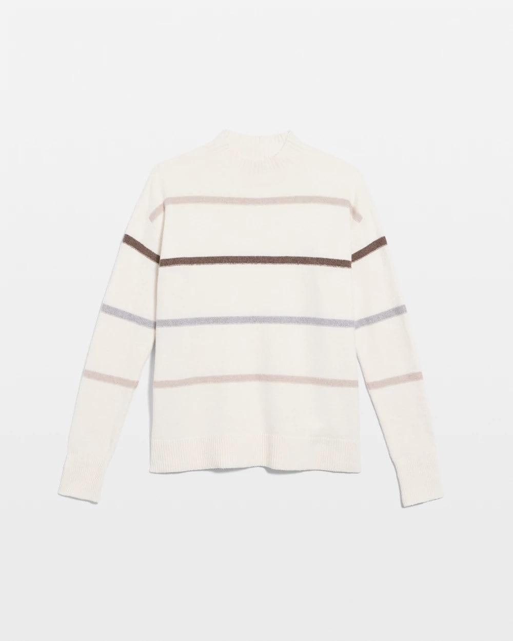 Chico's Popular - Sequined Stripe Pullover Sweater English Cream