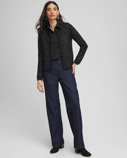 Chico's Deals - Shine Cropped Cardigan Black