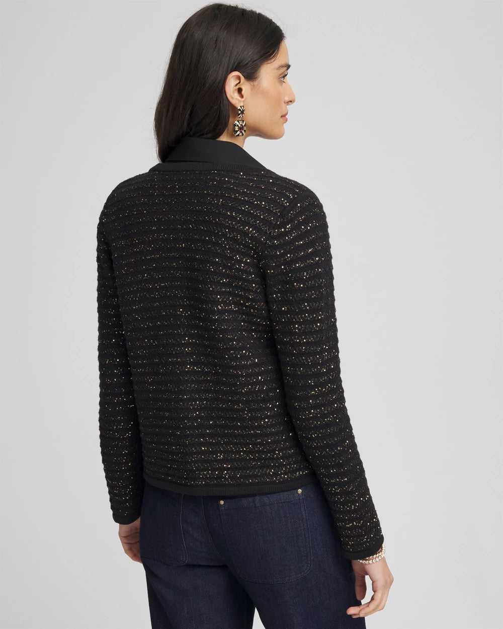 Chico's Deals - Shine Cropped Cardigan Black