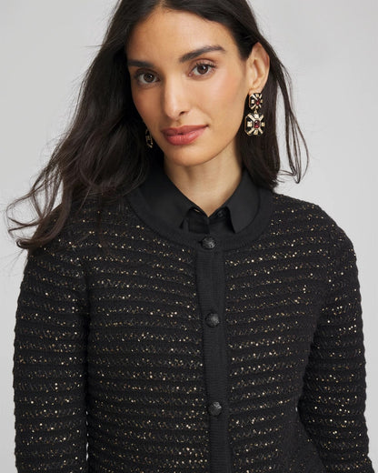 Chico's Deals - Shine Cropped Cardigan Black