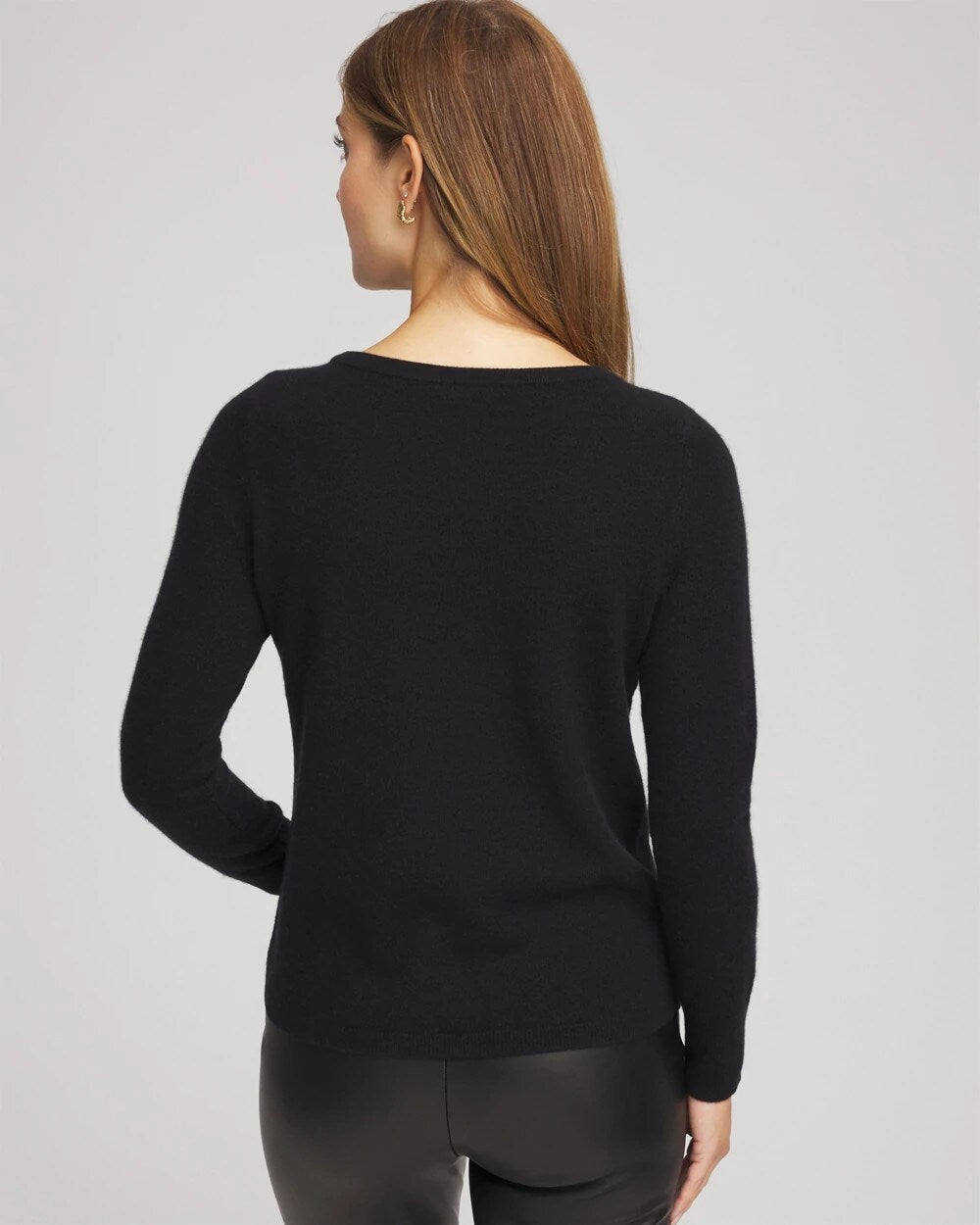 Chico's Best Seller - Embellished Cashmere Pullover Sweater Black