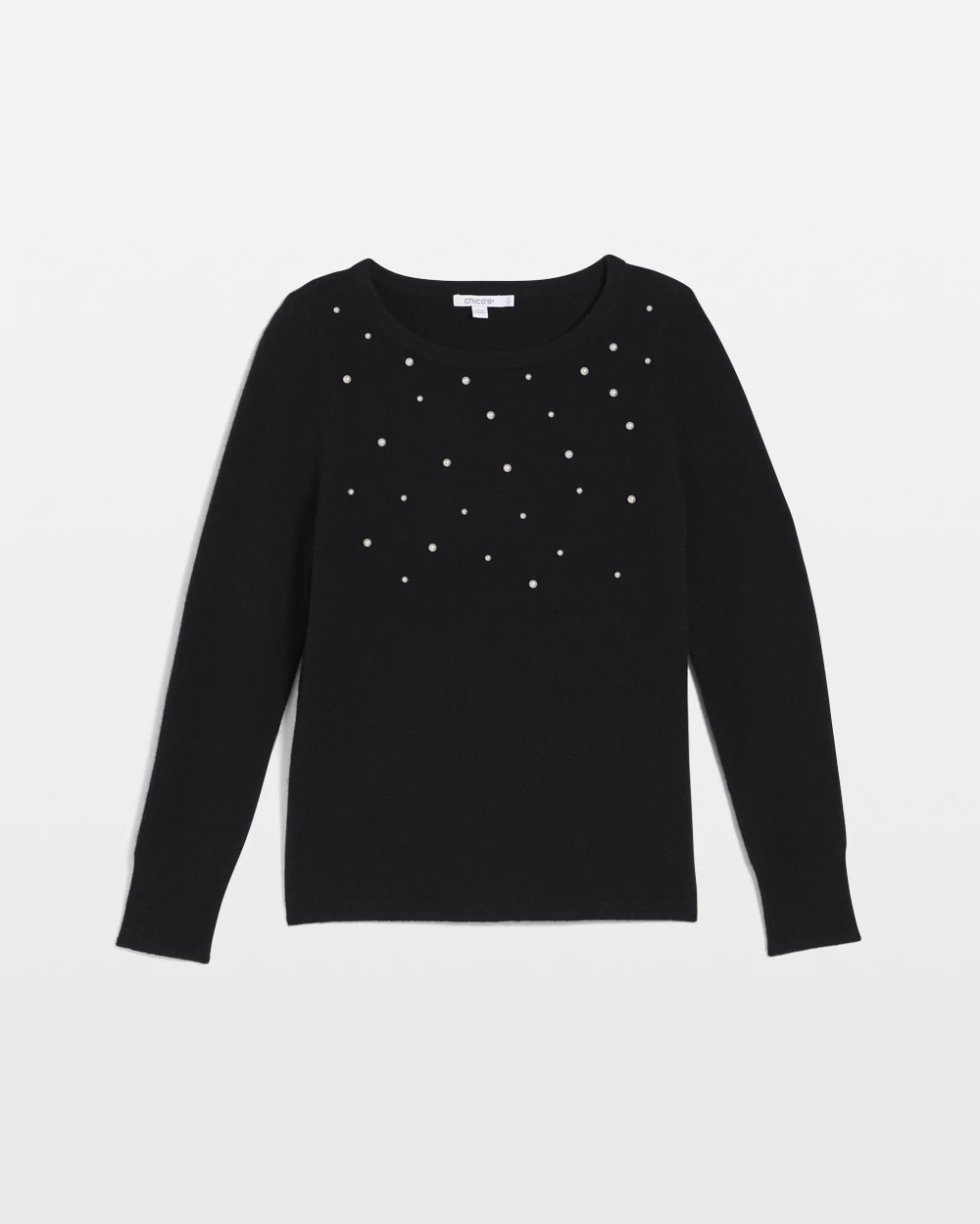 Chico's Best Seller - Embellished Cashmere Pullover Sweater Black