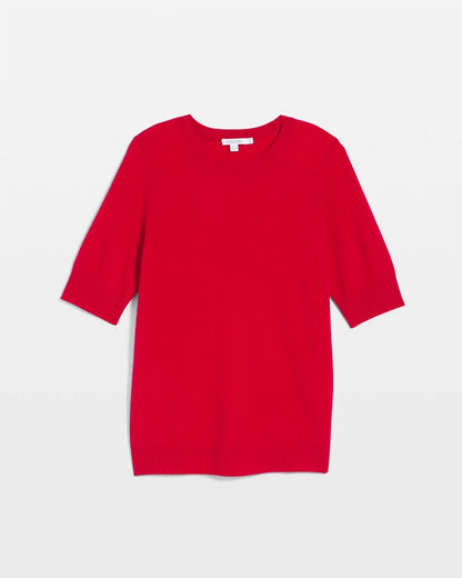 Chico's Sale - Crewneck Cashmere Pullover Sweater Red