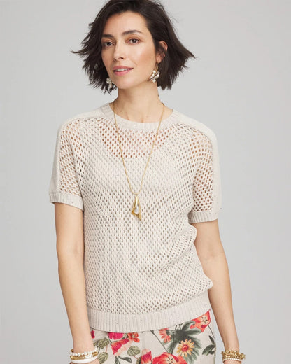 Chico's Exclusive - Dolman Sleeved Sweater Tee River Rock