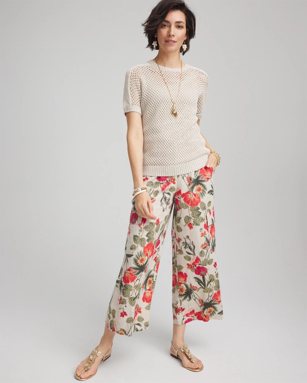 Chico's Exclusive - Dolman Sleeved Sweater Tee River Rock