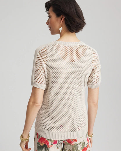 Chico's Exclusive - Dolman Sleeved Sweater Tee River Rock