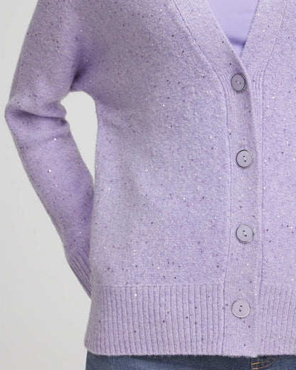 Chico's Sale - Shine Boyfriend Cardigan Lilac Mist