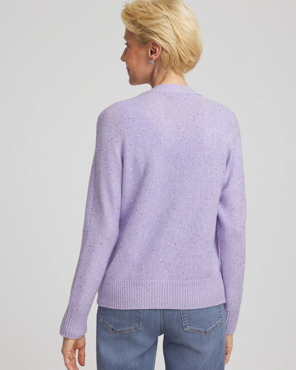 Chico's Sale - Shine Boyfriend Cardigan Lilac Mist