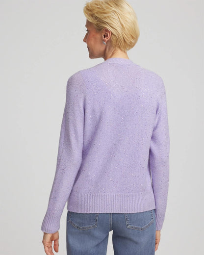 Chico's Sale - Shine Boyfriend Cardigan Lilac Mist