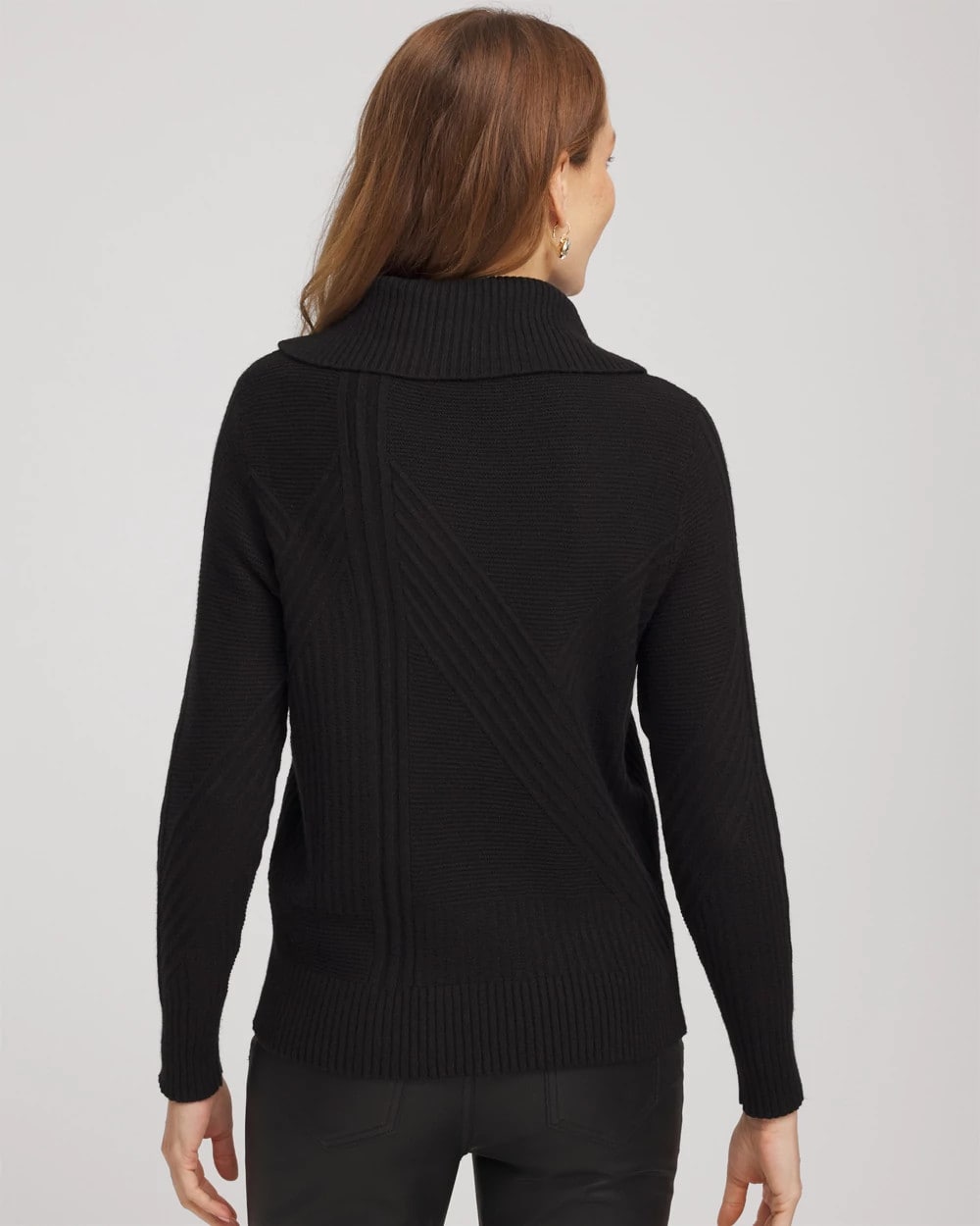 Chico's Recommended - Ribbed Cowlneck Sweater Black