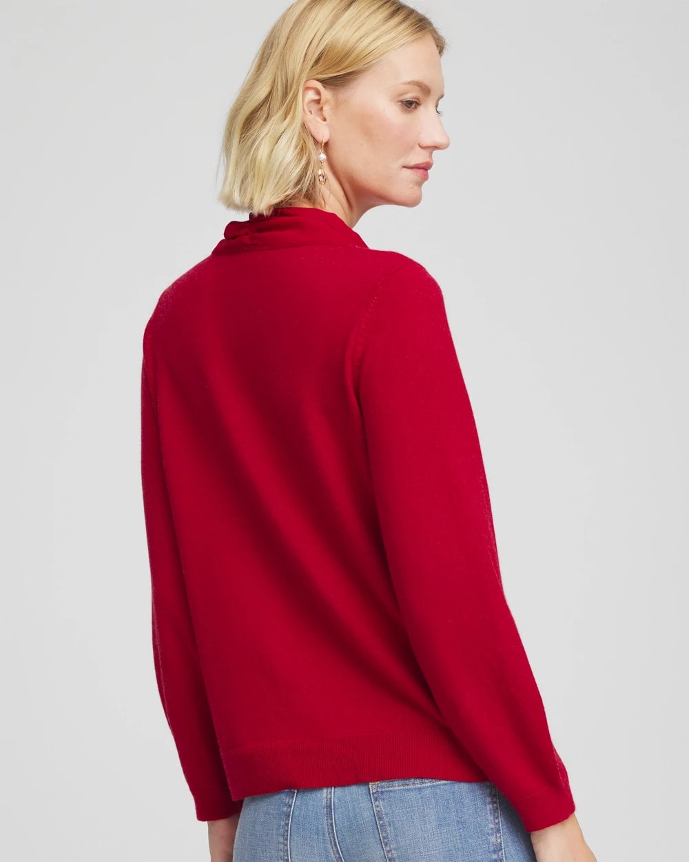 Chico's Special Offer - Bow-Detailed Sweater Carmine Red