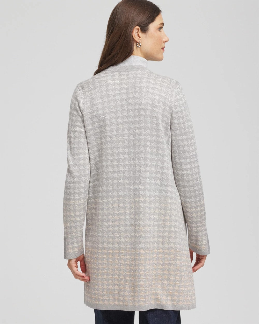 Chico's Best Seller - Metallic Herringbone Cardigan Gray