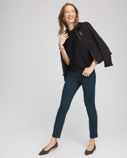Chico's Deals - Dolman Sleeve Crew Neck Pullover Sweater Black