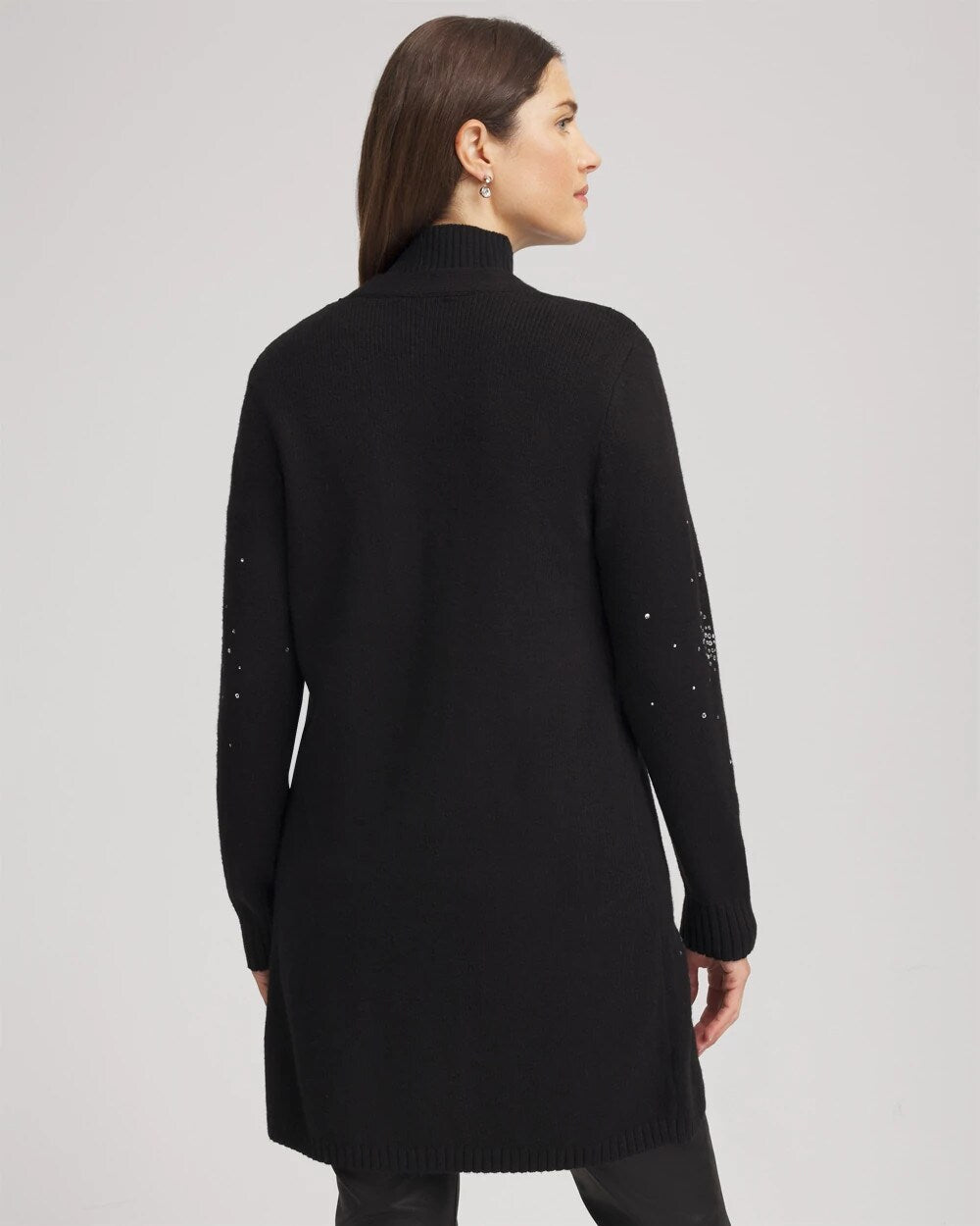 Chico's Classic - Rhinestone Embellished Cardigan Black