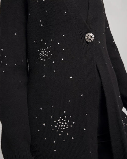 Chico's Classic - Rhinestone Embellished Cardigan Black