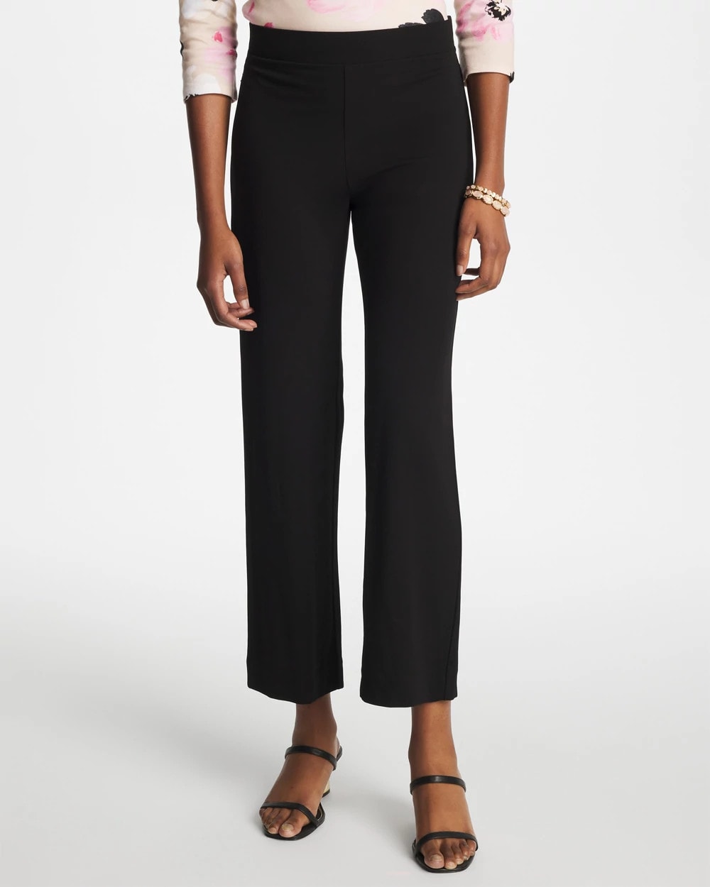 Chico's Discount - Matte Jersey Cropped Pants Black