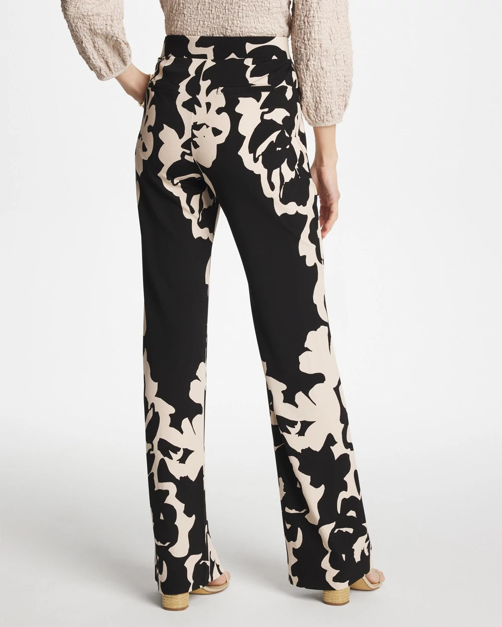Chico's Popular - Shadow Blossom Matte Jersey Pants Black