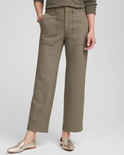 Chico's Special Offer - Petite Bi-Stretch Straight Ankle Pants Nettle Leaf