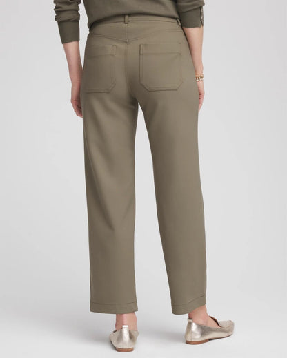 Chico's Special Offer - Petite Bi-Stretch Straight Ankle Pants Nettle Leaf