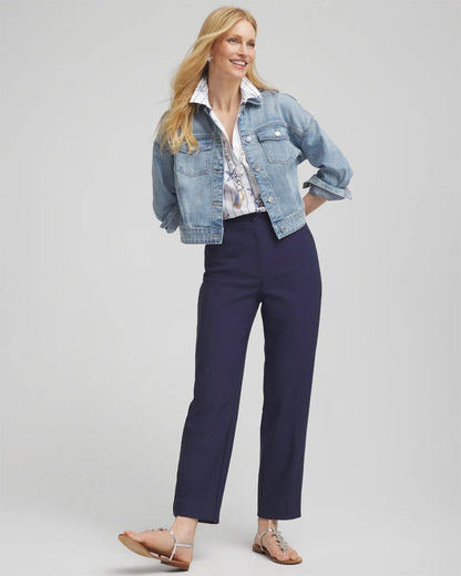 Chico's Sale - Fly Front Ankle Pants Passport Blue