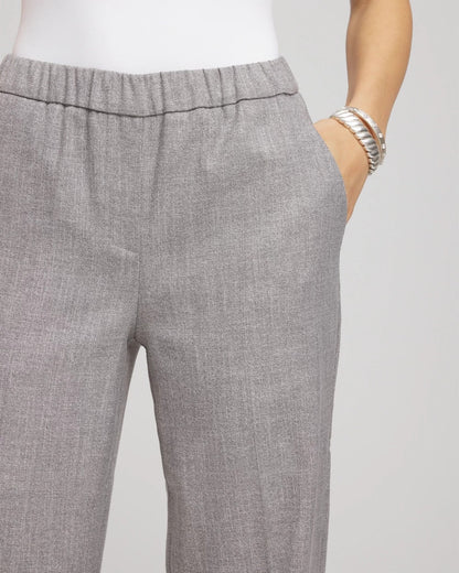 Chico's Everyday - Shimmer Straight Tapered Ankle Pants Silver