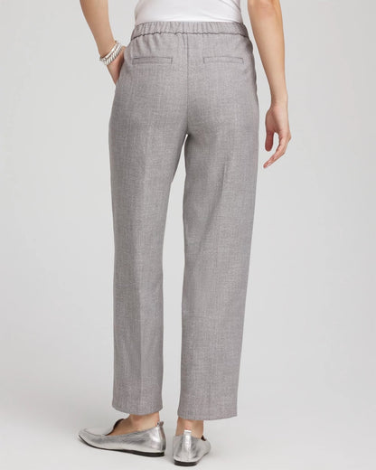 Chico's Everyday - Shimmer Straight Tapered Ankle Pants Silver