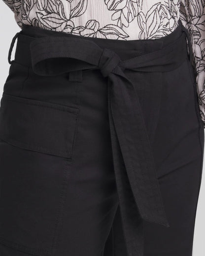 Chico's Best Seller - Belted Twill Utility Cropped Pants Black