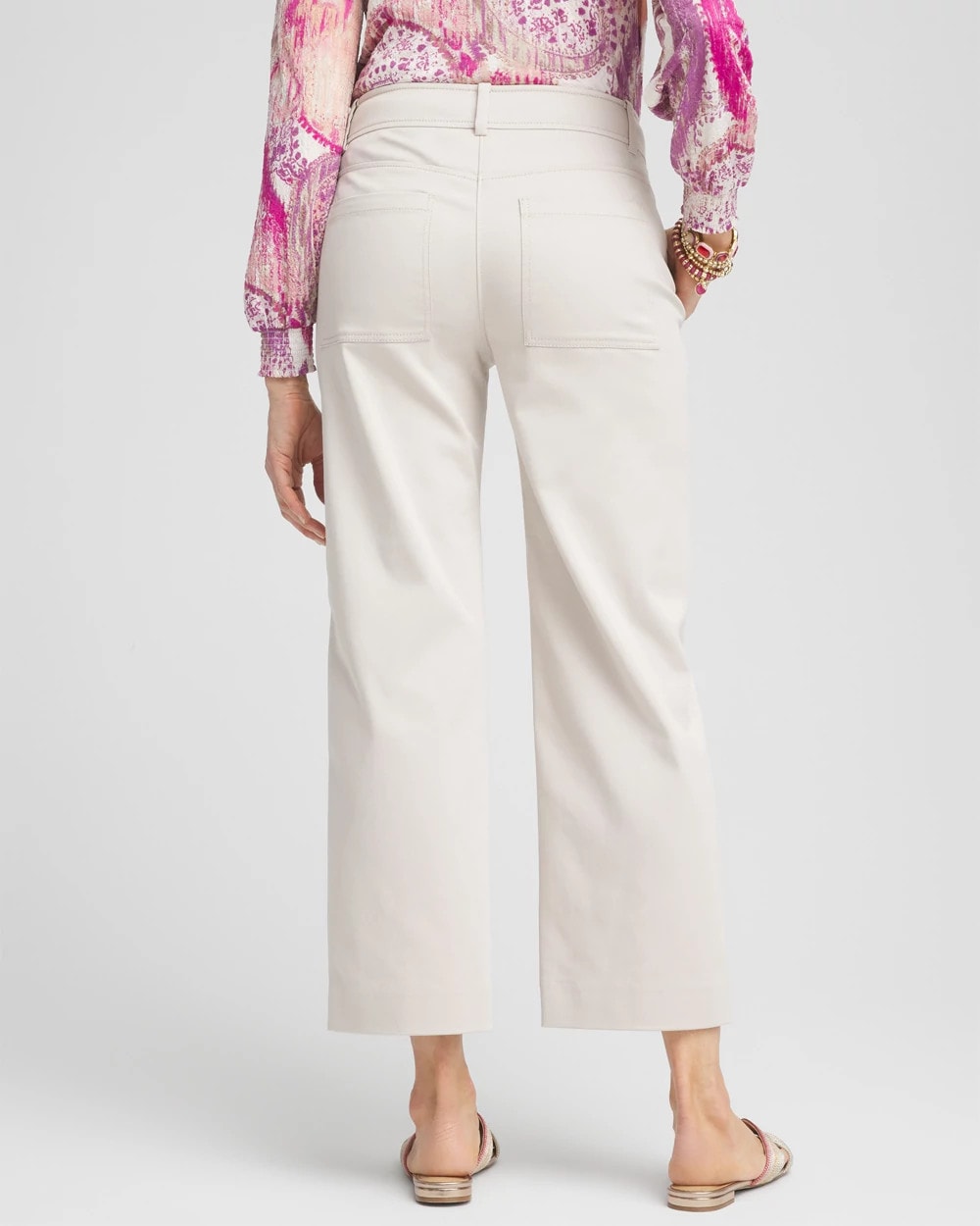 Chico's Great Value - Stretch Sateen Straight Cropped Pants Smokey Taupe