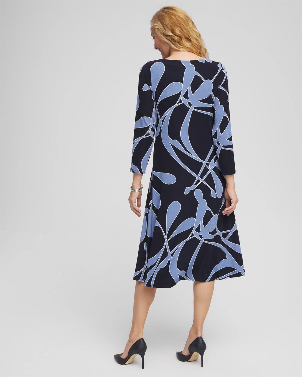 Chico's Trusted - Travelers™ Abstract Midi Dress Travelers India Ink