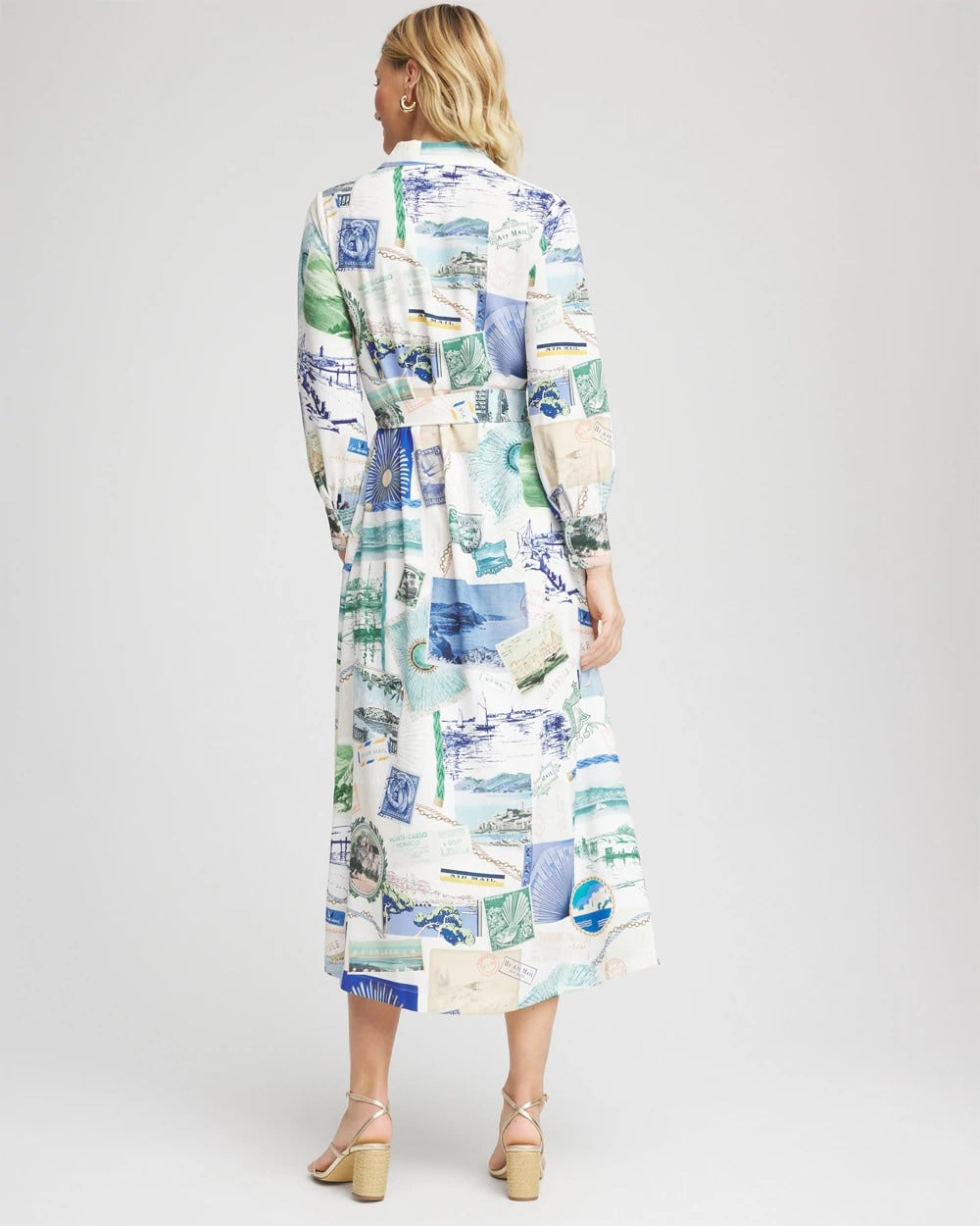 Chico's Trusted - Port Call Maxi Shirtdress Ecru