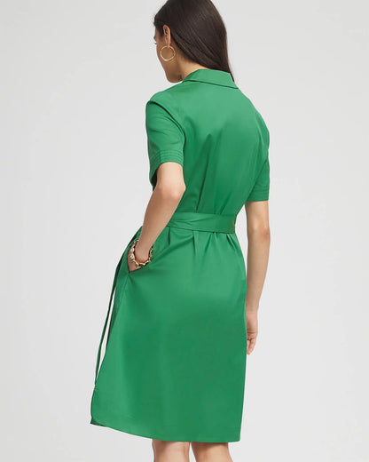 Chico's Popular - Shirttail Hem Popover Dress Jardin Green