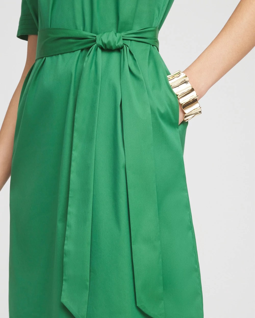 Chico's Popular - Shirttail Hem Popover Dress Jardin Green