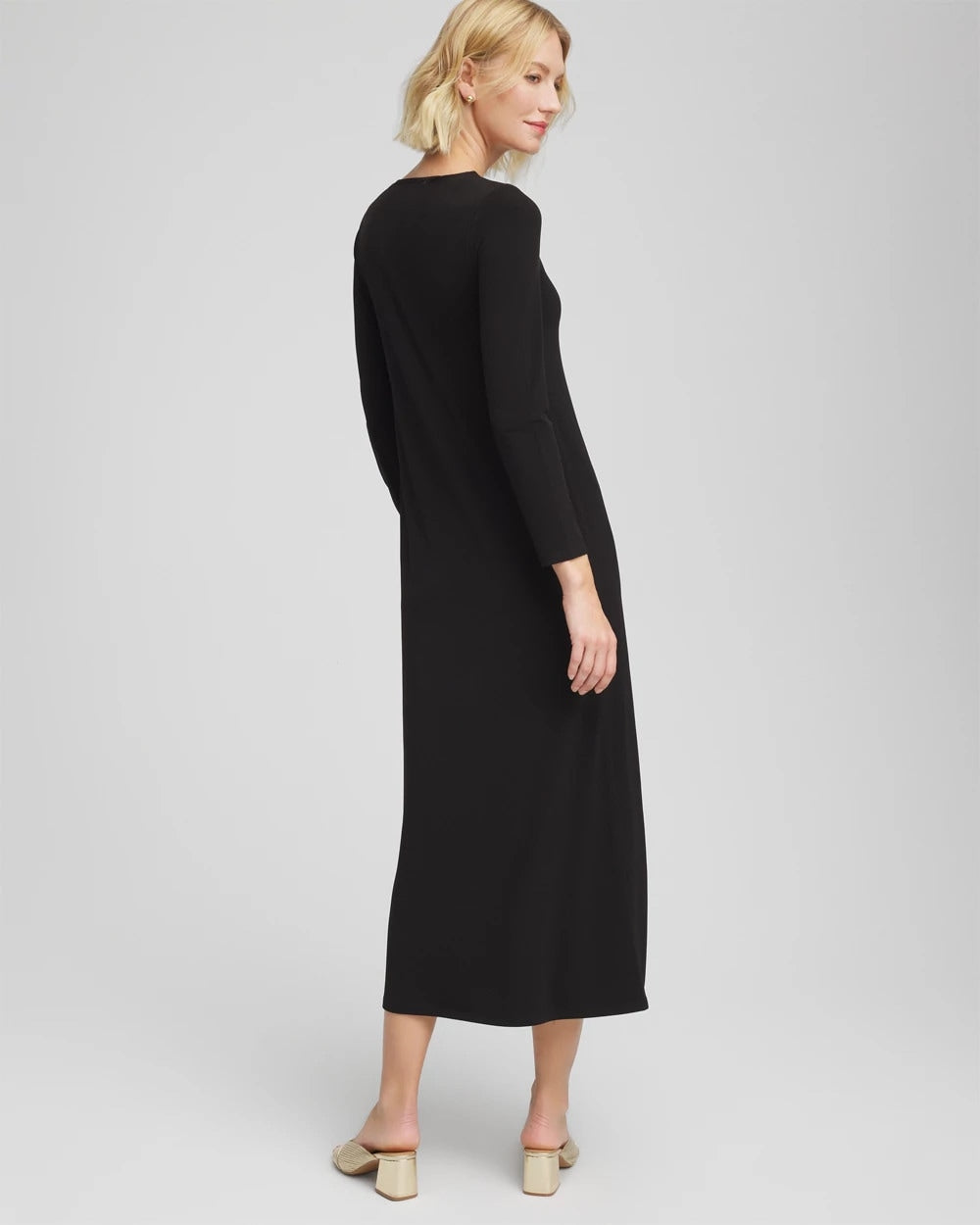 Chico's Discount - Embellished Column Maxi Dress Black