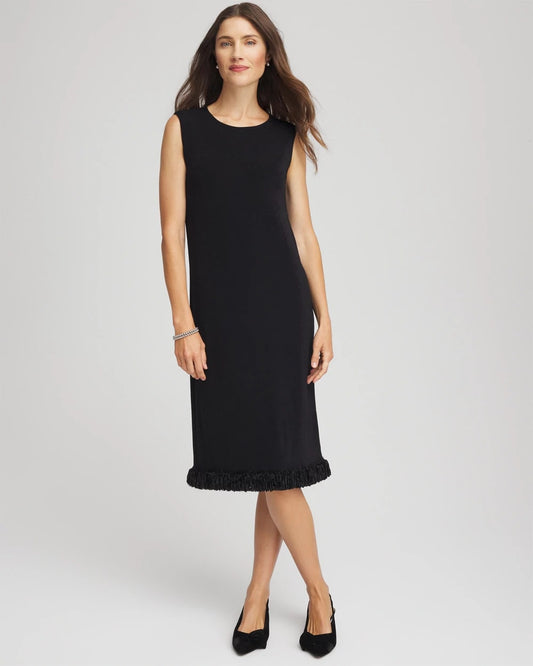 Chico's Popular - Travelers™ Fringe Hem Tank Dress Travelers Black