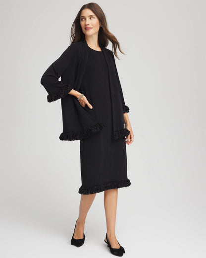 Chico's Popular - Travelers™ Fringe Hem Tank Dress Travelers Black