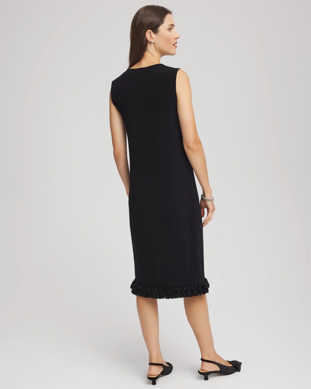 Chico's Popular - Travelers™ Fringe Hem Tank Dress Travelers Black