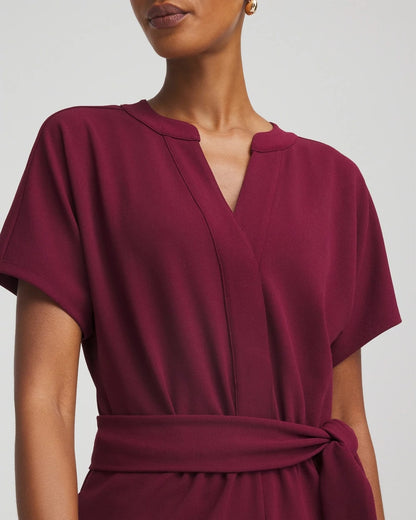 Chico's Recommended - Belted Dolman-Sleeve Jumpsuit Deep Chianti