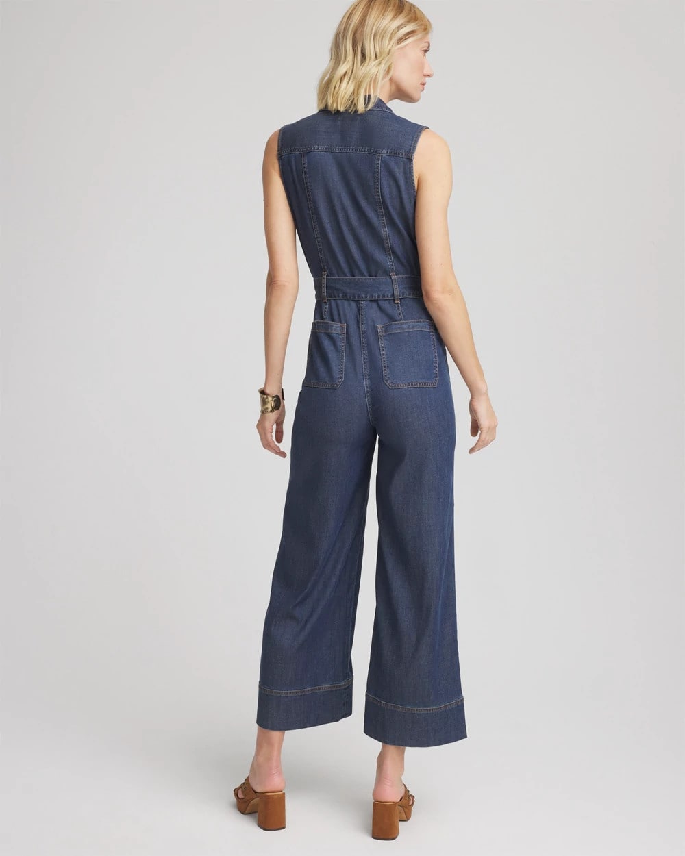 Chico's Smart Buy - Denim Wide-Leg Jumpsuit Biscayne Blue