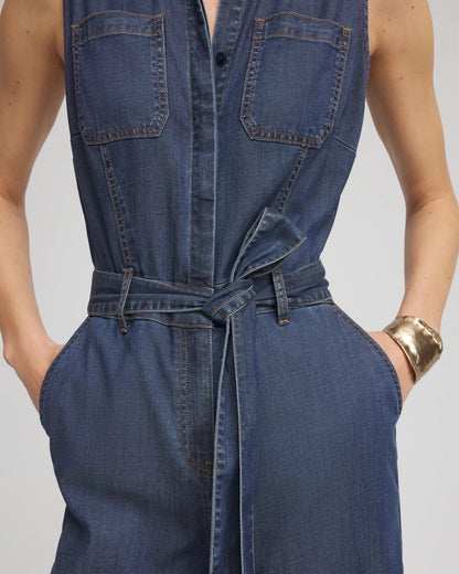 Chico's Smart Buy - Denim Wide-Leg Jumpsuit Biscayne Blue