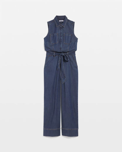 Chico's Smart Buy - Denim Wide-Leg Jumpsuit Biscayne Blue