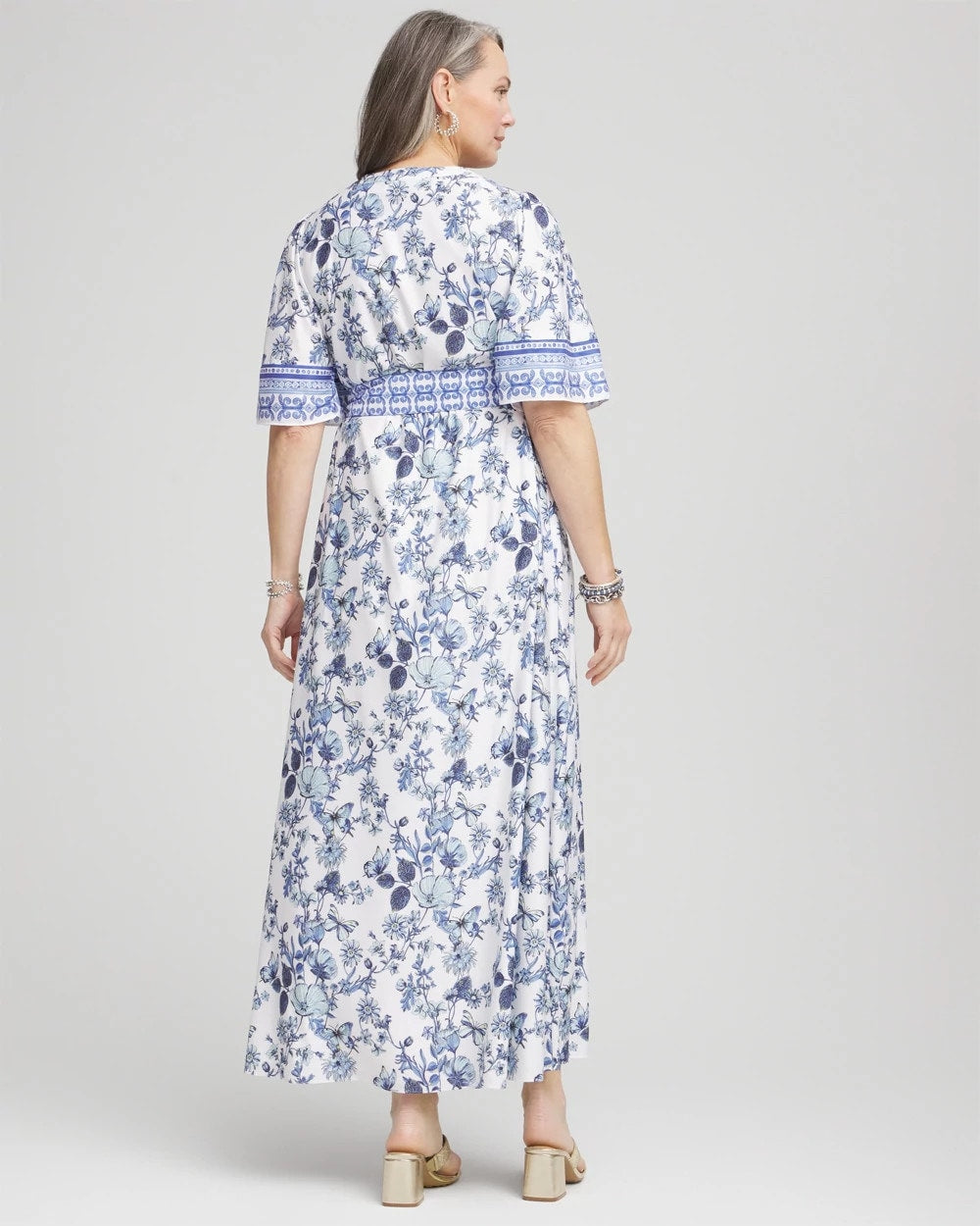 Chico's Value - Surplice Matte Satin Maxi Dress Alabaster