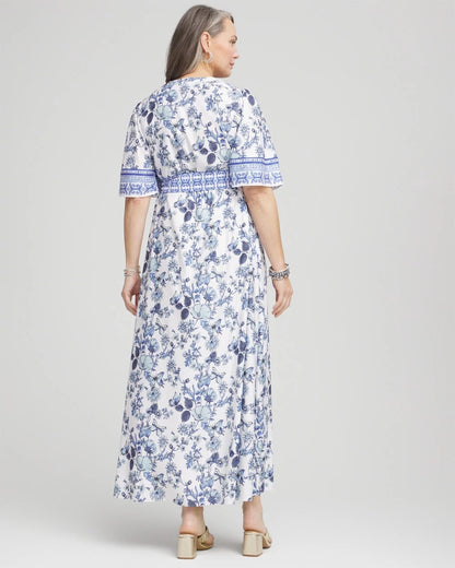 Chico's Value - Surplice Matte Satin Maxi Dress Alabaster
