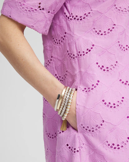 Chico's Deals - Eyelet Popover Dress Lavender Skies