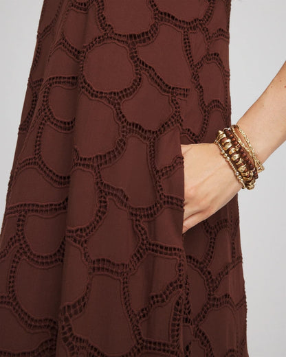 Chico's Deals - Eyelet Cutout Maxi Tank Dress Cacao