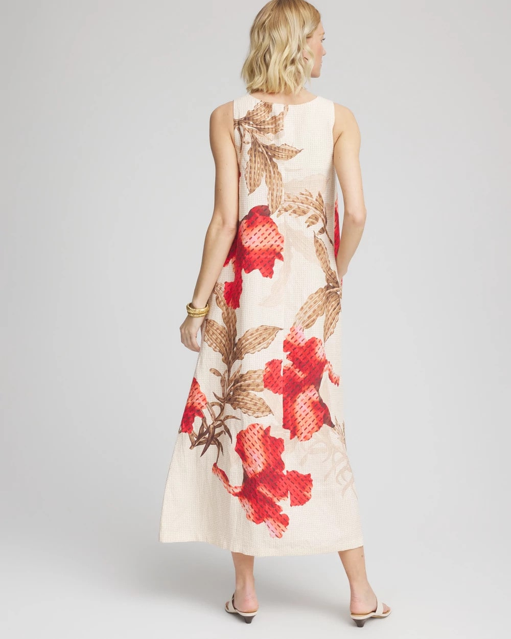 Chico's Best Seller - Floral Tank Linen Maxi Dress Multi