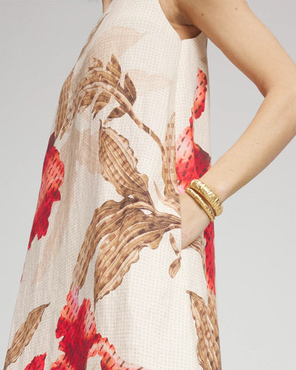 Chico's Best Seller - Floral Tank Linen Maxi Dress Multi