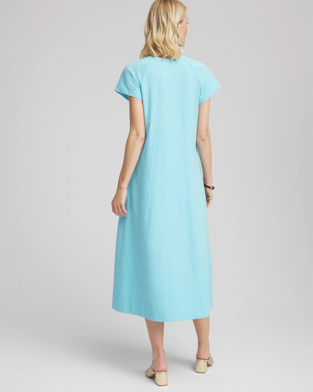 Chico's Deals - Short-Sleeved Maxi Dress Paradiso Blue