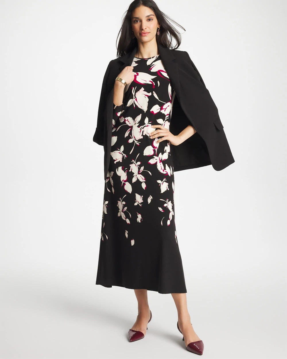 Chico's Essential - Column Knit Maxi Dress Black