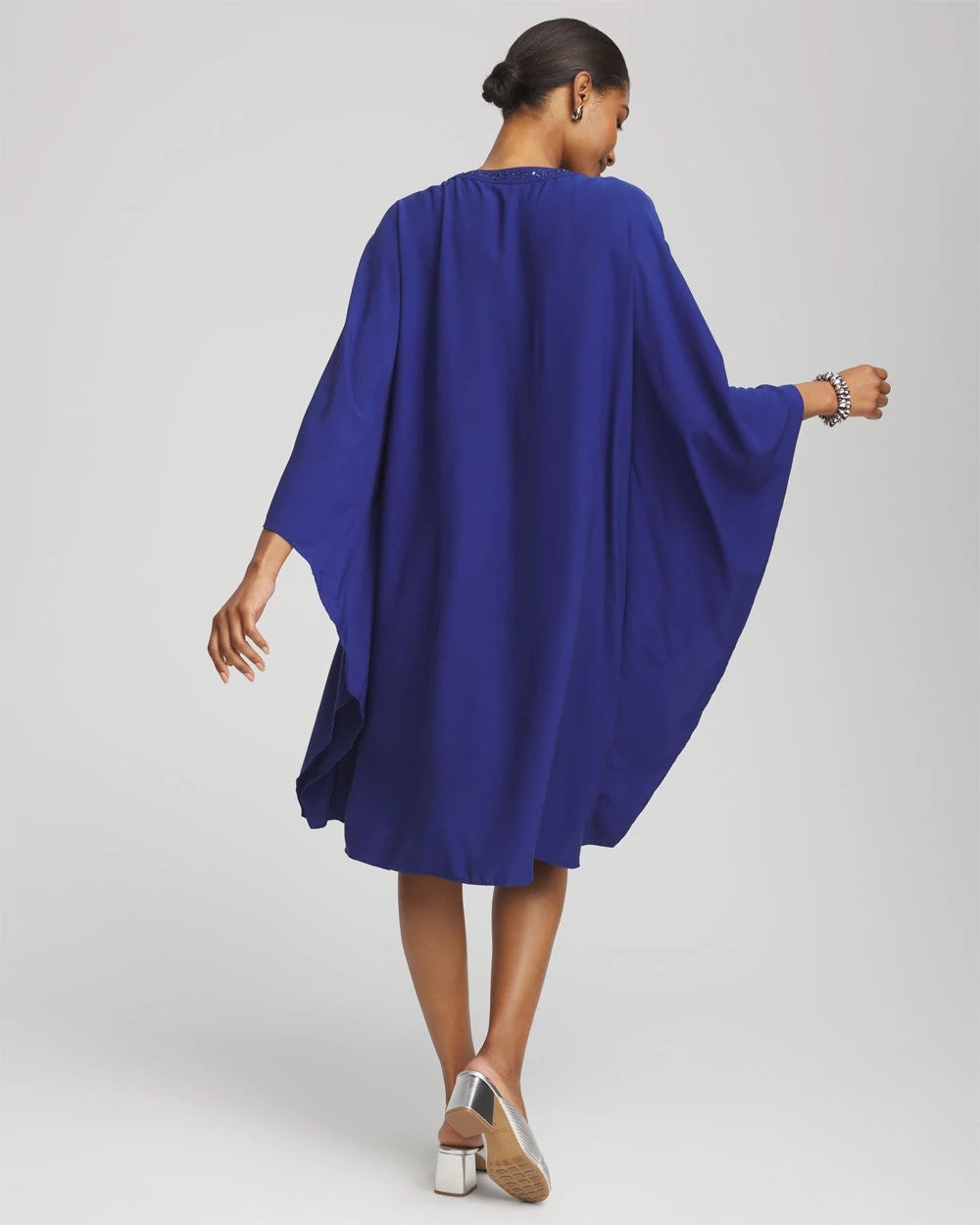 Chico's Featured - Embellished Kaftan Dress Blue Casa