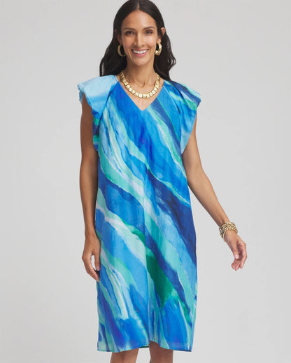 Chico's Everyday - Cotton-Silk Voile Popover Dress Multi
